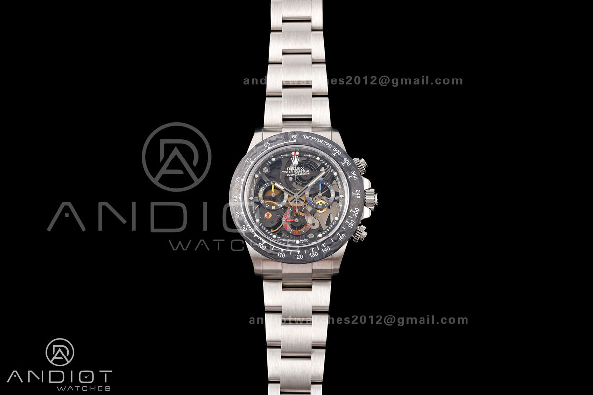 Daytona La Montaoya SONIC Best Edition Skeleton Black Dial on SS Oyster Bracelet SA4130